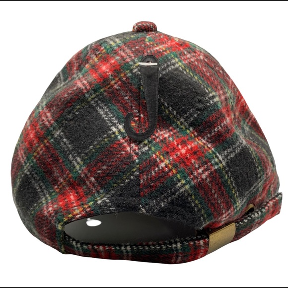 Plaid hat cap adjustable with embroidered deer/buck - Picture 3 of 10